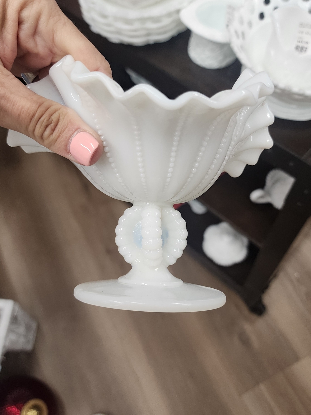 Vintage Westmoreland Milk Glass Compote Bowl - Elegant White Home Accent